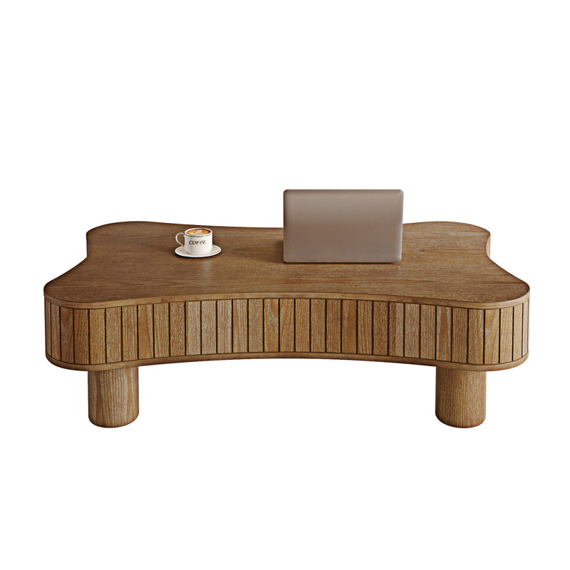 Table basse à plateau relevable avec rangement caché, Noyer