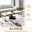 16,31 po Large table de salon en cascade en acrylique - Table basse polyvalente, solide et stable