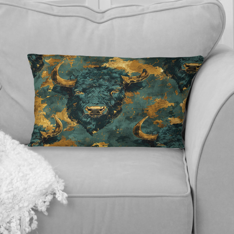 Coussin lombaire glamour Emerald Buffalo Charm