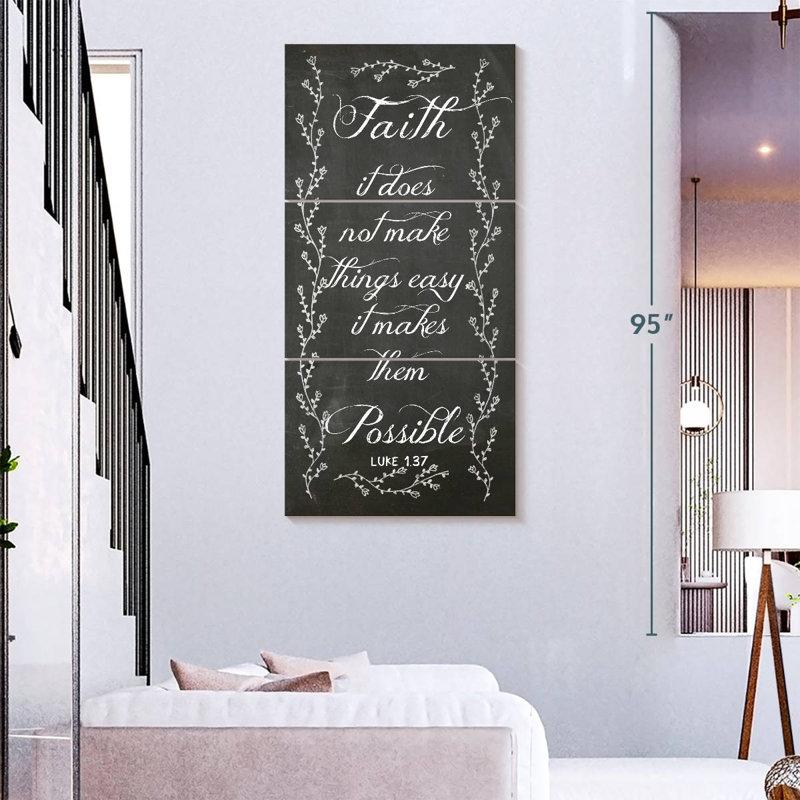 Luke 1:37, 75" H x 36" W