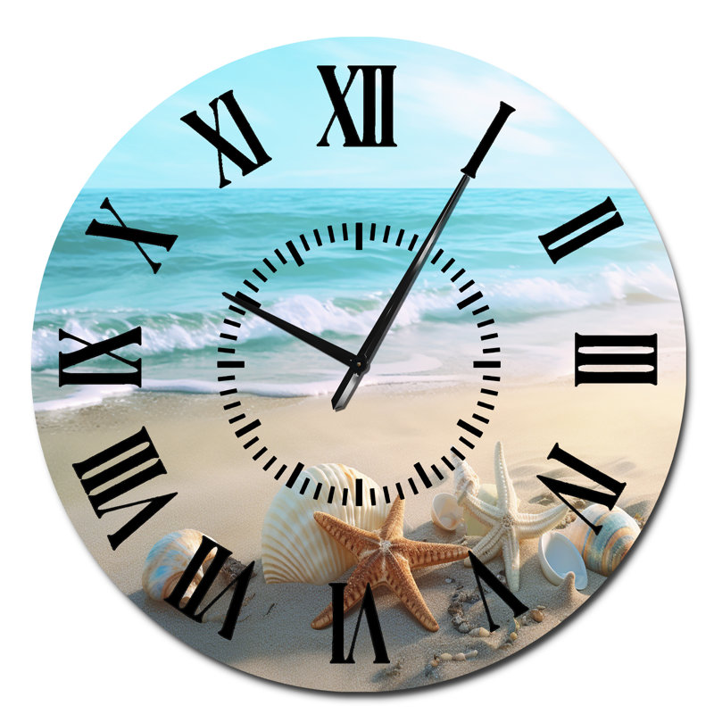 Horloge murale Coastal Seashore, Surdimensionné