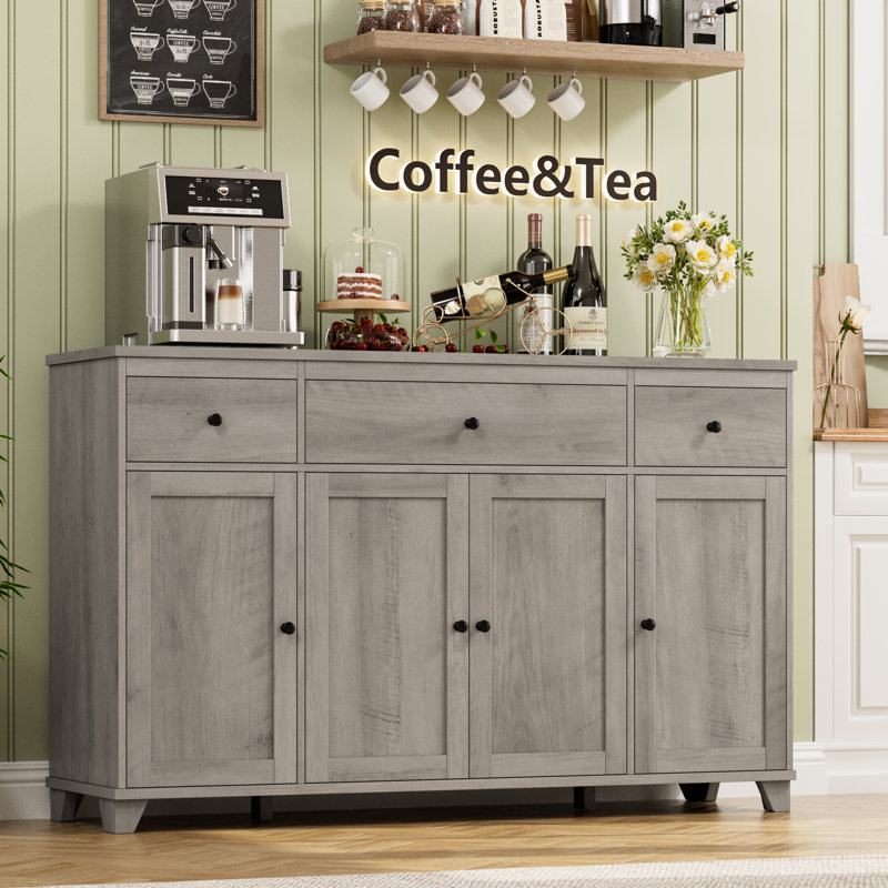 Tanyeli 55.1" W Manufactured Wood Sideboard, Gray