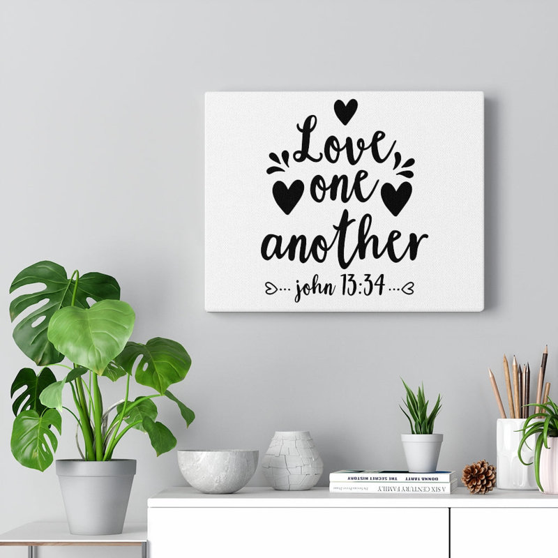 Love One Another - Wrapped Canvas Print, 46cm H x 61cm W