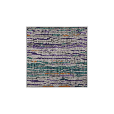 Machine Washable Gray Area Rug