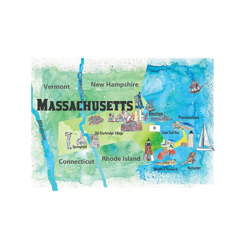 Massachusetts Travel by Markus & Martina Bleichner - Wrapped Canvas Print, 20.32 cm H x 30.48 cm W