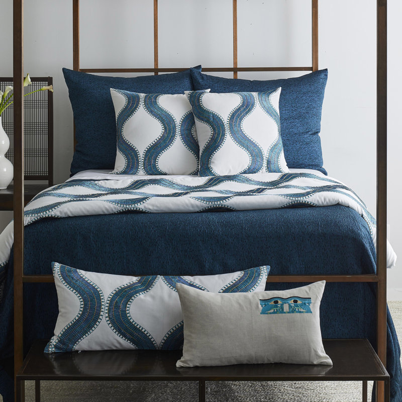Asperitas Coverlet, King Coverlet, Azure