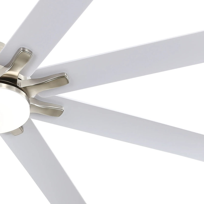 Ventilateur de plafond moderne de 66 pouces avec lumière à DEL à intensité variable, 8 pales en ABS, moteur réversible à télécommande pour bureau à domicile