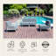 Patioflare Leaf Modular Armless Patio Chair, Grey