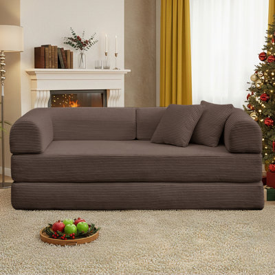 Canapé-lit 89 po en mousse à compression avec 2 coussins - sans assemblage requis