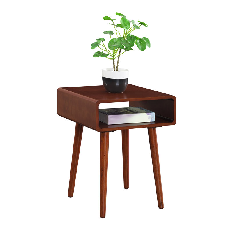 Kays End Table with Shelf, Mahogany