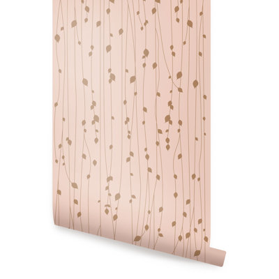 Panneau de papier peint à motif de feuilles Ulrey