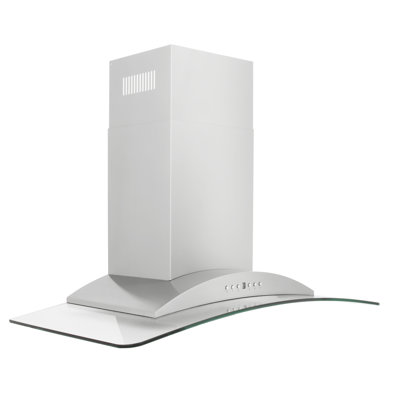 ZLINE Convertible Vent Convertible Vent Wall Mount Range Hood in Stainless Steel & Glass 