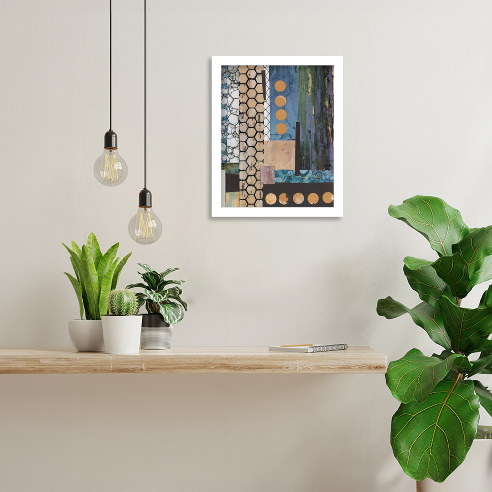 Mashup No. 2 Print by Natalie Avondet, 13" H x 11" W, White