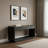 Leandro Ash Veneer Console Table with 2 Drawers and Open Lower Shelf, Burnished Black