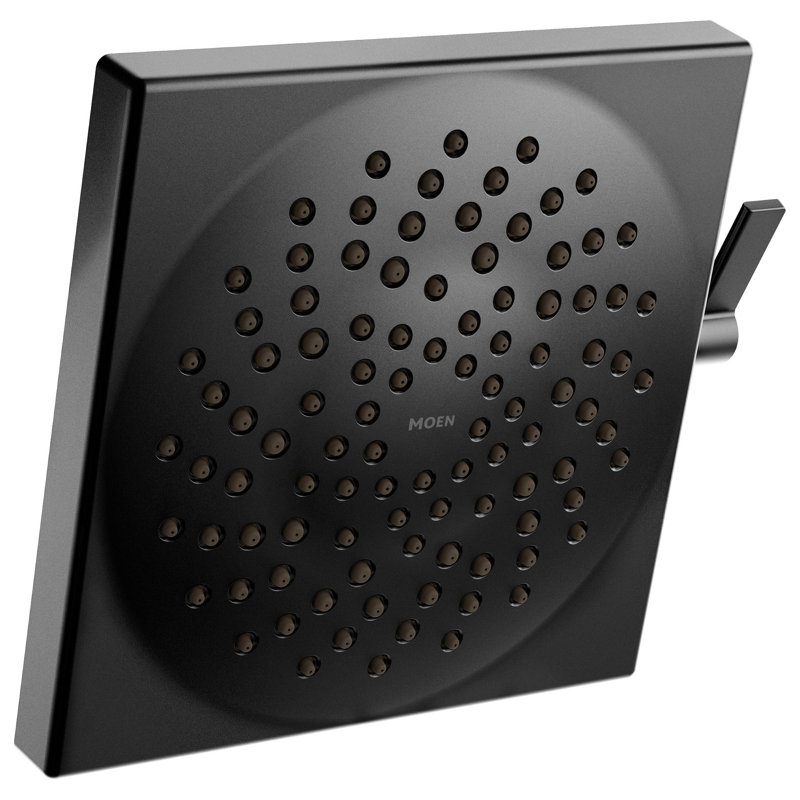 Velocity Fixed Shower Head with Immersion, Matte Black