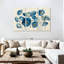 «Aquamarine Floral on Cream», reproduction d'art sur toile-1276091618