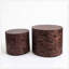 Ensemble de 2 tables basses gigognes rondes, table d'appoint en forme de souche d'arbre, sans assemblage, table d'appoint rustique à grain de tourbillon pour le salon, décor de maison de campagne moderne Wabi-Sabi