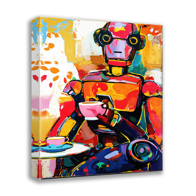 Robot  Giclee on Gallery Wrapped Canvas, 24" H x 20" W