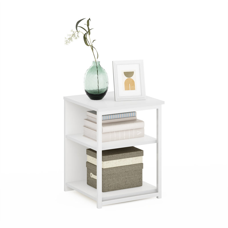 Dontea Frame End Table, White