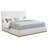 Cream Upholstered Eastern King Plaform Bed
