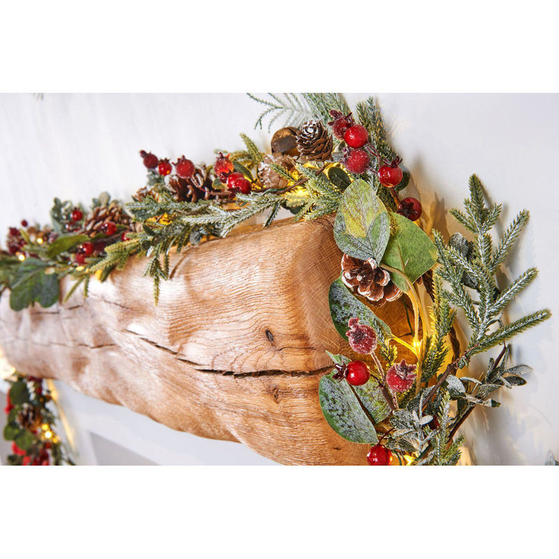 20.32cm Lighted Faux Garland with Lights