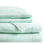 Ensemble de draps 3 pièces pour lit simple TG - 100% molleton, doux et confortable, boulochage, lavable à la machine, drap plat, taie d'oreiller ajustée, livré avec un drap plat, des draps et