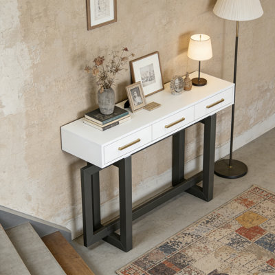 Elegant Console Table with Three Drawers