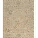 Oushak Hand-Knotted Blue Wool Area Rug