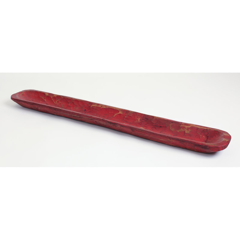 Bol décoratif en bois Muret, Rouge