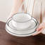 24 Piece Porcelain China Dinnerware Set - Service for 6 -696214293