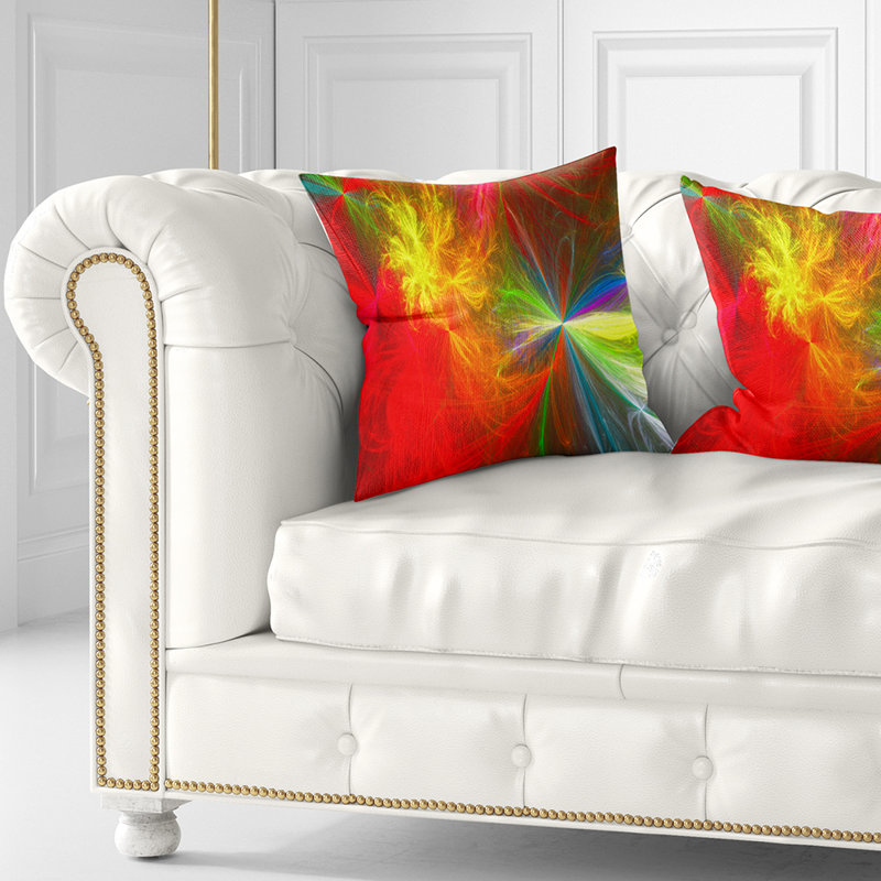 Coussin de salon de couleur de noël spectaculaire Abstract, 18 po x 18 po, Coussin décoratif