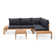 Ensemble de conversation modulaire avec coussins 3 pièces Tempo