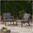 Outdoor Acacia Wood Club Chairs with Cushions (Set of 2)