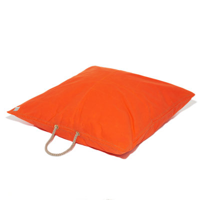  Dog Bed, Orange Waxed Canvas-Medium