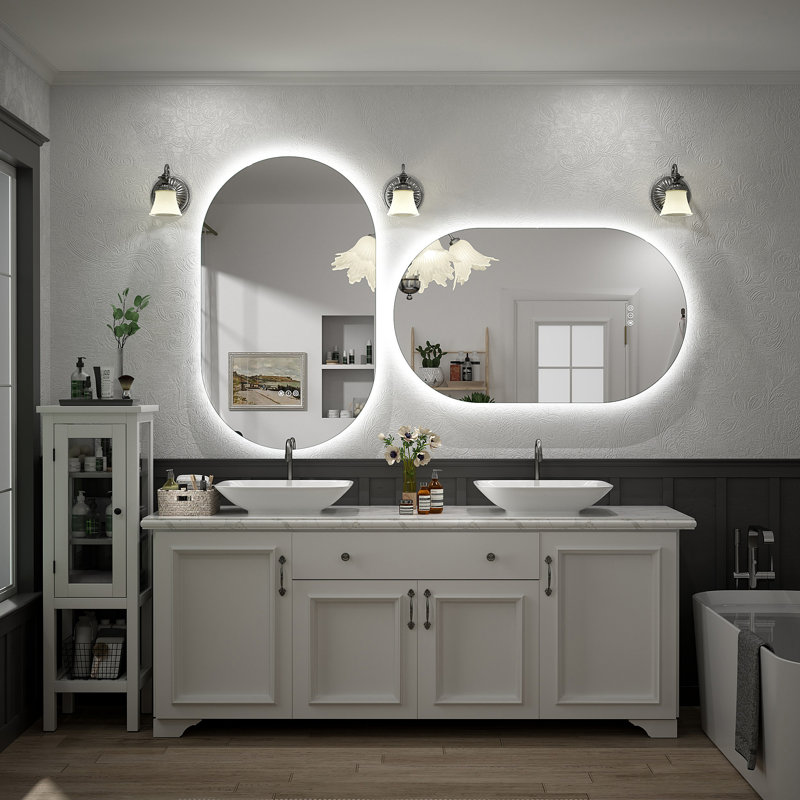 Aevar LED Lighted Wall Mirror, 40" x 24"