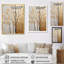 Minimalisme Golden Trees Harmony II - arbres, art mural-1429604559-1429604551