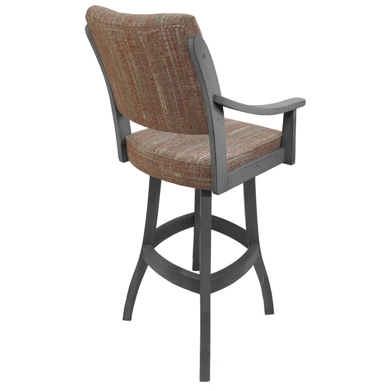 Tabouret pivotant Adaly, Grey/Light Brown, Tabouret de bar (siège d'une hauteur de 30 po)