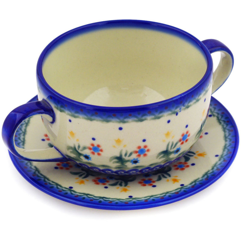 Spring Flowers Stoneware Teacup