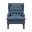 Chaise d'appoint bleue avec structure en contreplaqué et housse de siège amovible en tissu-930269822