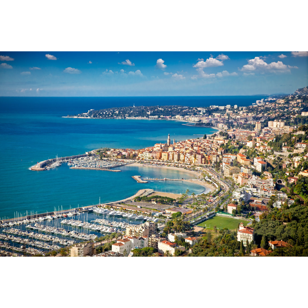 Blick auf Menton - Leinwandbild