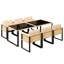 6 - Person Patio Dining Set Rectangular Table-2084169977-2084169979