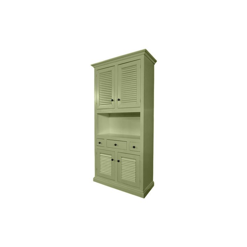 Modern Dining Hutch and buffet with shutter doors, Summer Sage
