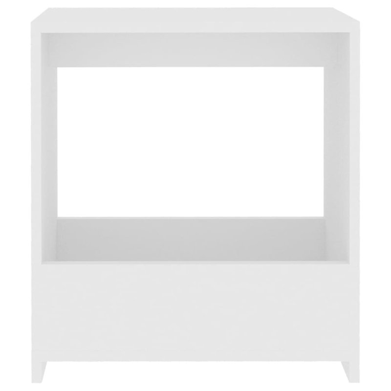Goben Side Table, White, White