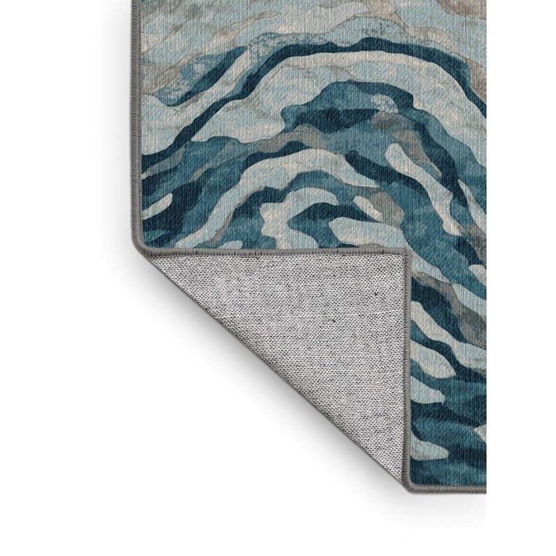 Machine Washable Brown Area Rug, Runner 2' x 4'