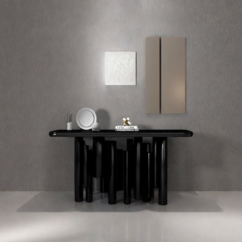 Console Modern Minimalist Art, H 35,43 po x l 55,12 po x P 15,75 po, Noir