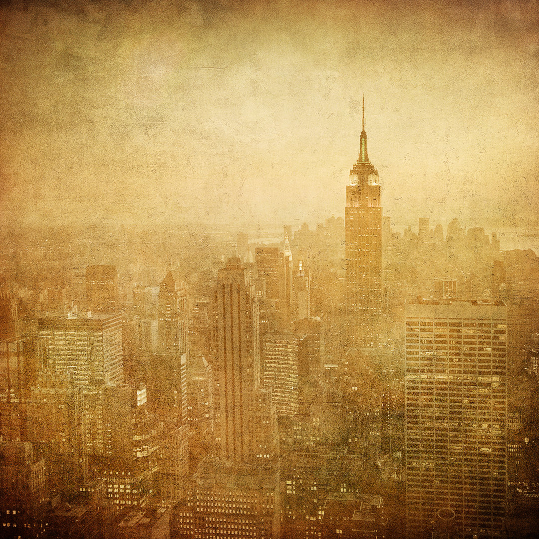 Leinwandbild Grunge New York Skyline