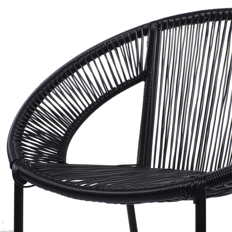 Fauteuil Papasan de 29 po de largeur Dannille, Noir