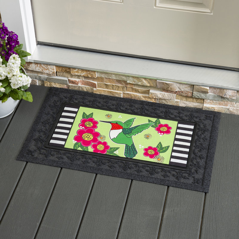 Tapis d'entrée antidérapant Joash 22 po x 10 po