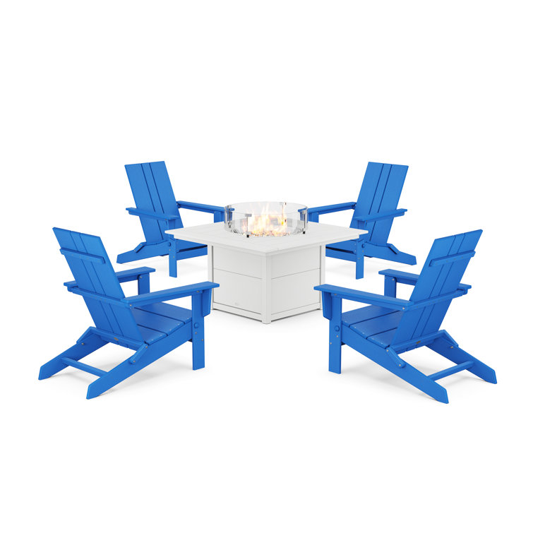 High-Density Polyethylene (HDPE) Outdoor Adirondack Chair With Table