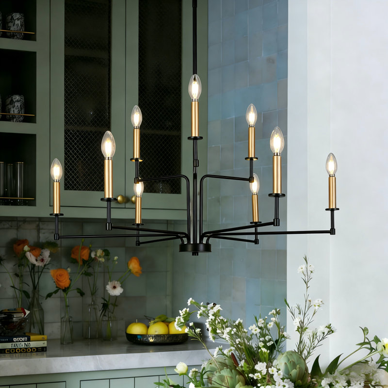 Lustre 9 lumières modernes et classiques à intensité variable 36,2 po